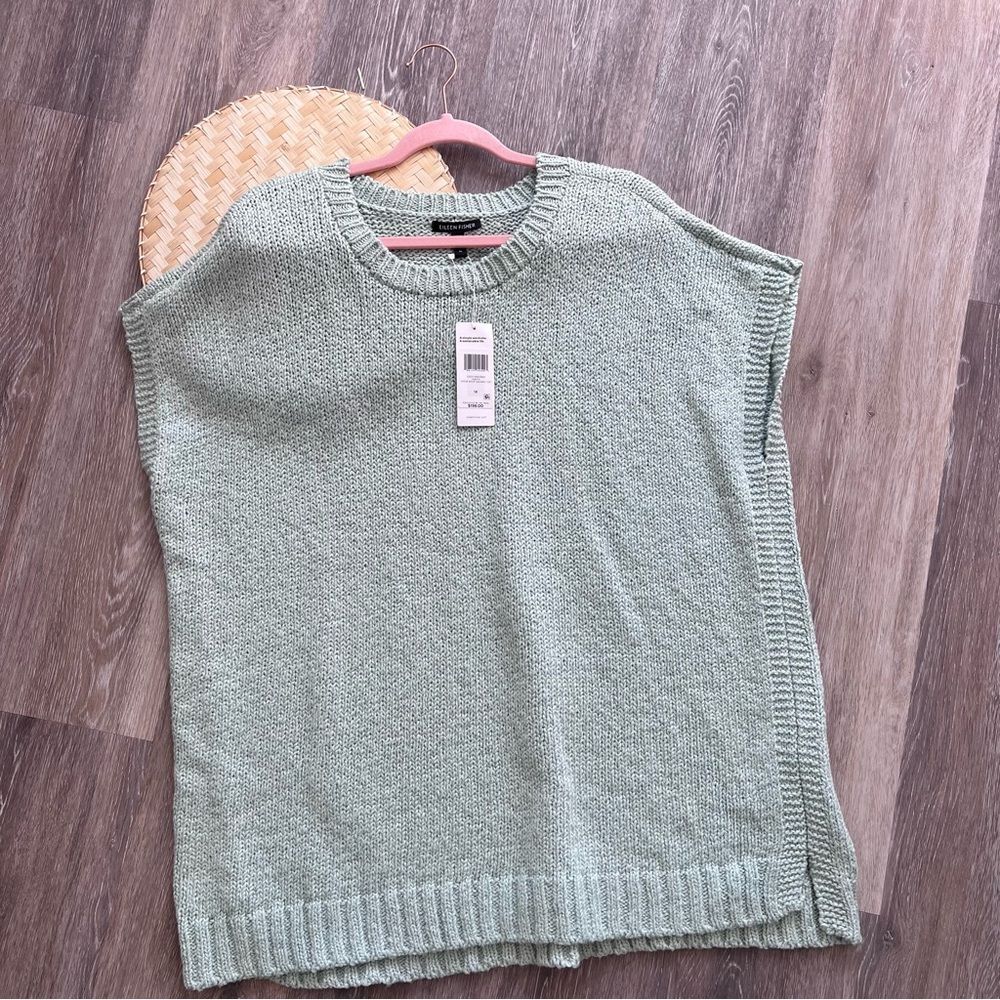 Nwt eileen‎ Fisher Peruvian Organic Cotton Crimp Crew Neck Top plus Size 1x - Picture 2 of 8
